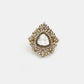 Ruby Raang Festive Gold Polished White Kundan Ring | Swadesiicart