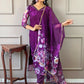Partywear Designer Tebby Wine Stitched Suit With Dupatta - Tanisha | Swadesiicart
