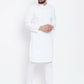 Even Apparels White Pure Cotton Men's Kurta With Band Collar | Swadesiicart