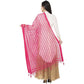 A R Silk Cotton Square Regular Dupatta Color Rani Dupatta or Chunni