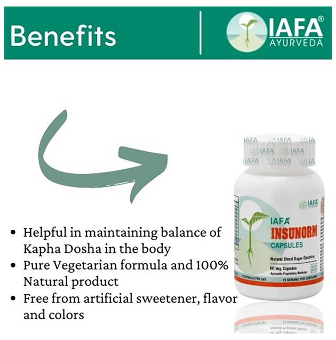 Iafa Ayuveda Insunorm Veg Capsules | Swadesiicart