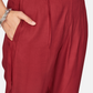 NOZ2TOZ Women Dark Blue Anarkali Cotton Kurta With Pant & Dupatta (3Pcs Set) - Swadesiicart