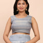 Shree Shyam Fashion Linen Cotton Grey Saree