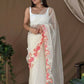 Vamsee Murari White Super Net Saree - Swadesiicart
