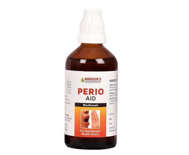 Bakson's Homeopathy Perio Aid Mouth Wash - Limited Time Offer - Swadesiicart