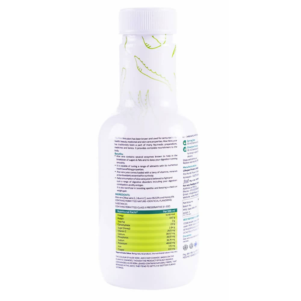 LifeSpan Aloe Vera Juice With Honey - Swadesiicart
