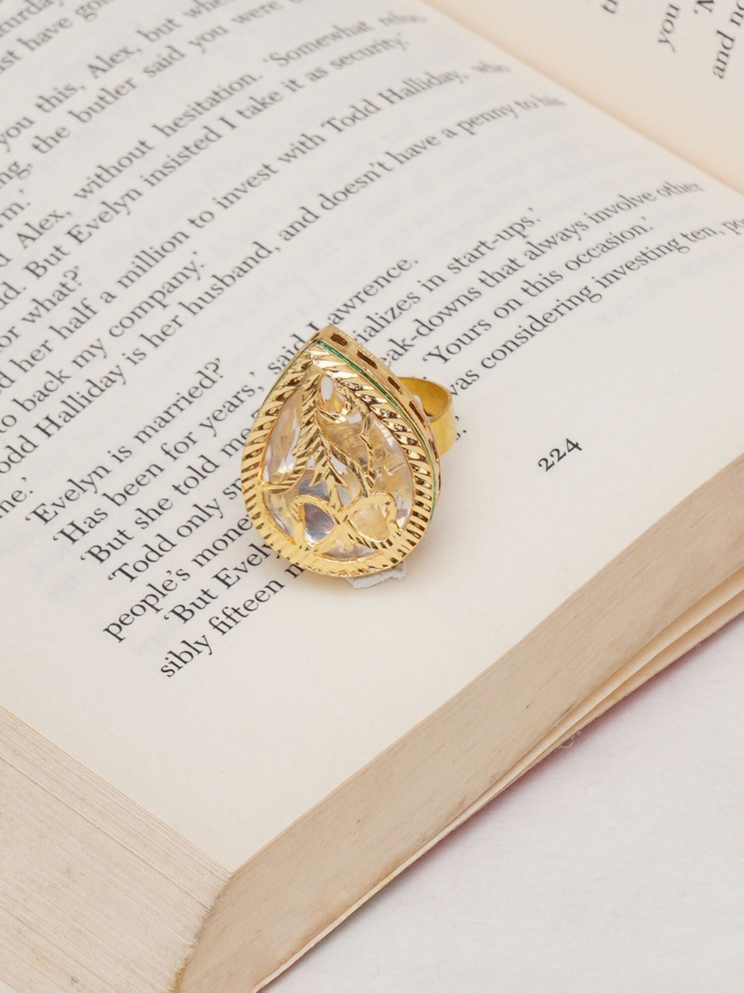 Kundan Ring (gold) - Ruby Raang | Swadesiicart