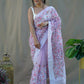 Vamsee Purple Organza Saree - Swadesiicart