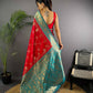 Joban Fashion Turquoise Butti Banarasi Silk Sarees | Swadesiicart