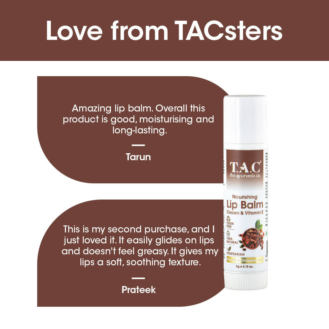 TAC - The Ayurveda Co. Cocoa & Vitamin C Lip Balm - Swadesiicart