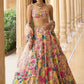 Jyoti Fashion Multicolor Thread & 5mm Sequence Embroidery Georgette Lehenga Choli with Dupatta | Swadesiicart