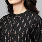 Antaran Black Pure Cotton Printed Kurta Pant Set - Swadesiicart