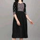 PAVONINE Black Color Burfi Design Embroidery Dress For Women | Swadesiicart