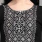 PAVONINE Black Color Burfi Design Embroidery Dress For Women | Swadesiicart