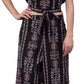 PAVONINE Black Color Printed Crop Top And Flared Palazzo Set For Girls & Women - Swadesiicart