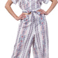 PAVONINE White Color Printed Crop Top And Flared Palazzo Set For Girls & Women - Swadesiicart