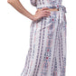 PAVONINE White Color Printed Crop Top And Flared Palazzo Set For Girls & Women - Swadesiicart