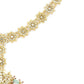Gold-Polished White Blue Kundan-Studded Pearl Beaded Matha Patti - Ruby Raang | Swadesiicart