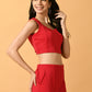 Myshka Women's Pink Solid Top With Trousers - Swadesiicart