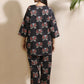 Breathables Abstract Black Cotton Co-Ord Set