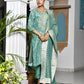 Vaasva Women's Digital Printed Tissue Suit Set With Solid Pant & Brocade Dupatta | Swadesiicart