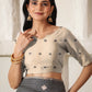 Shree Shyam Fashion Linen Cotton Black & Cream Saree
