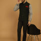 Even Apparels Nehru Jacket With Welt Pockets - Black | Swadesiicart