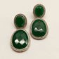 Smart Dangler With Rhino Stone Border Green Earrings For Women and Girls By House of Ree - Swadesiicart