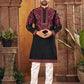 Anaita Black Multi Thread Work Silk Straight Kurta