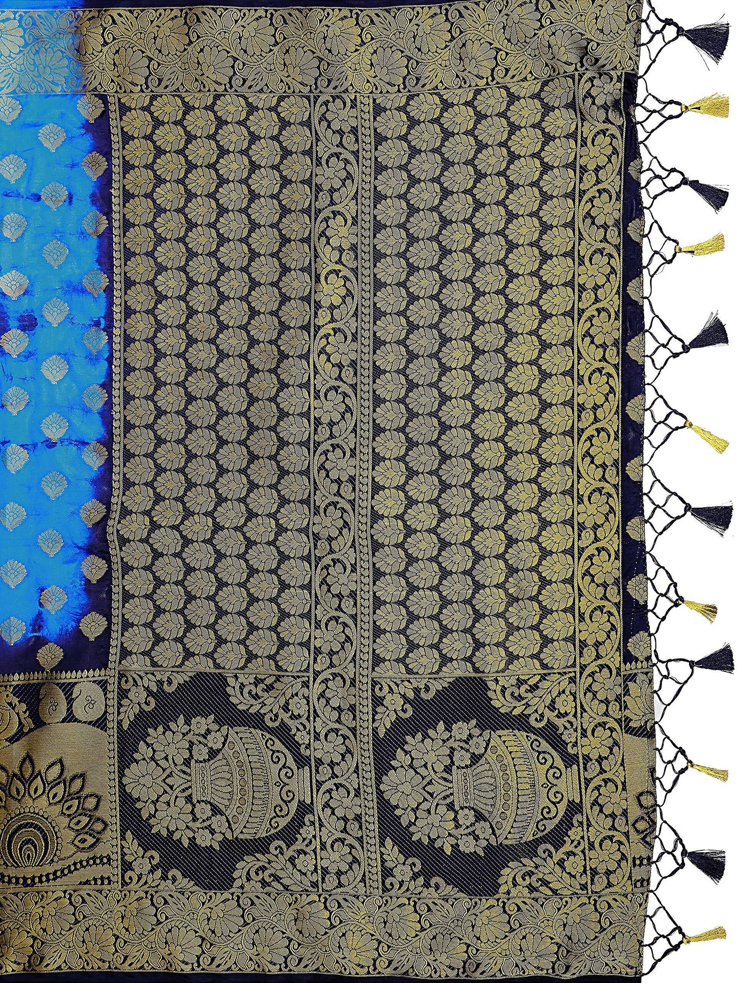 Mimosa Women's Banarasi Art Silk Multicolor Saree | Swadesiicart