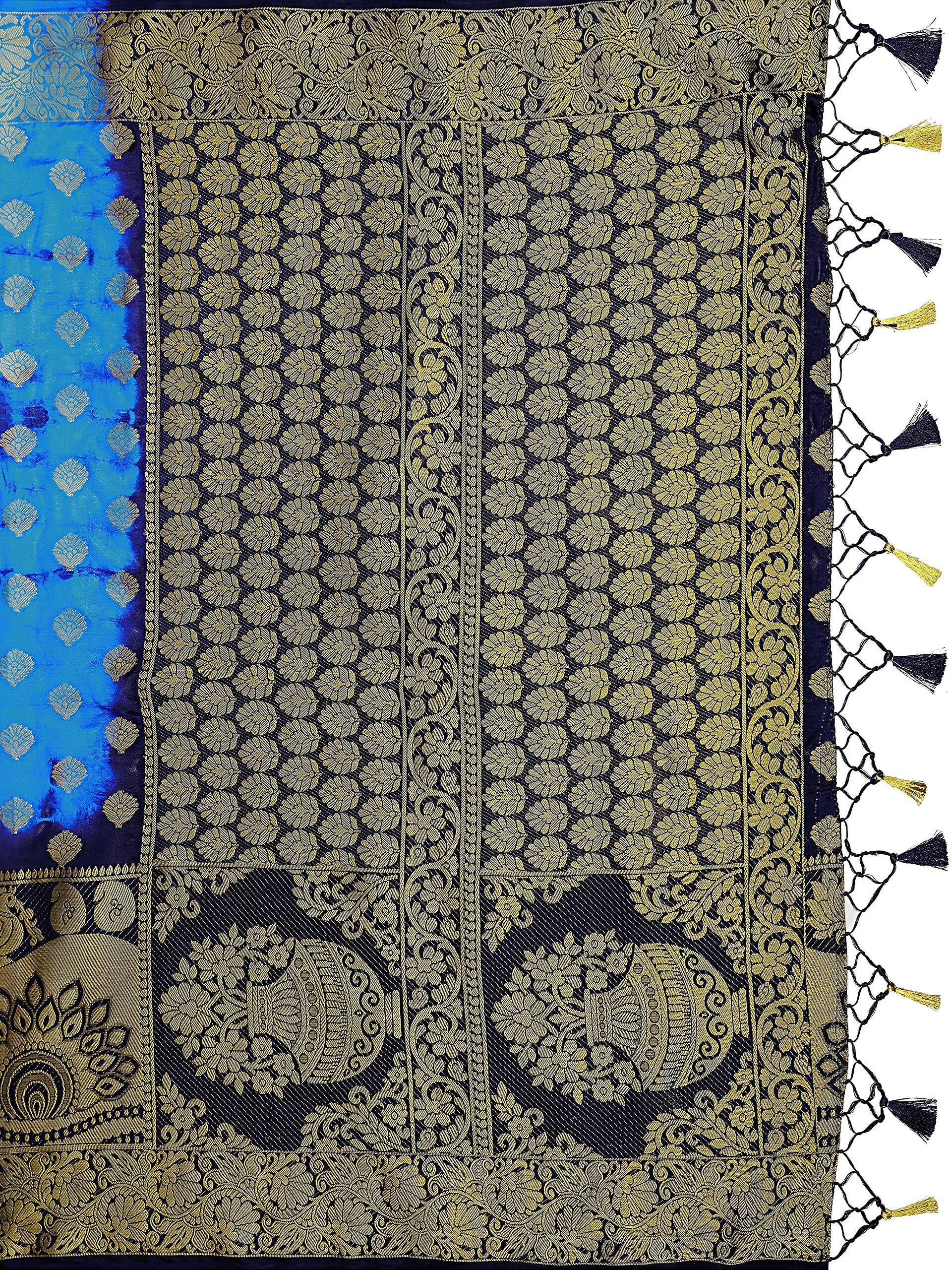 Mimosa Women's Banarasi Art Silk Multicolor Saree | Swadesiicart