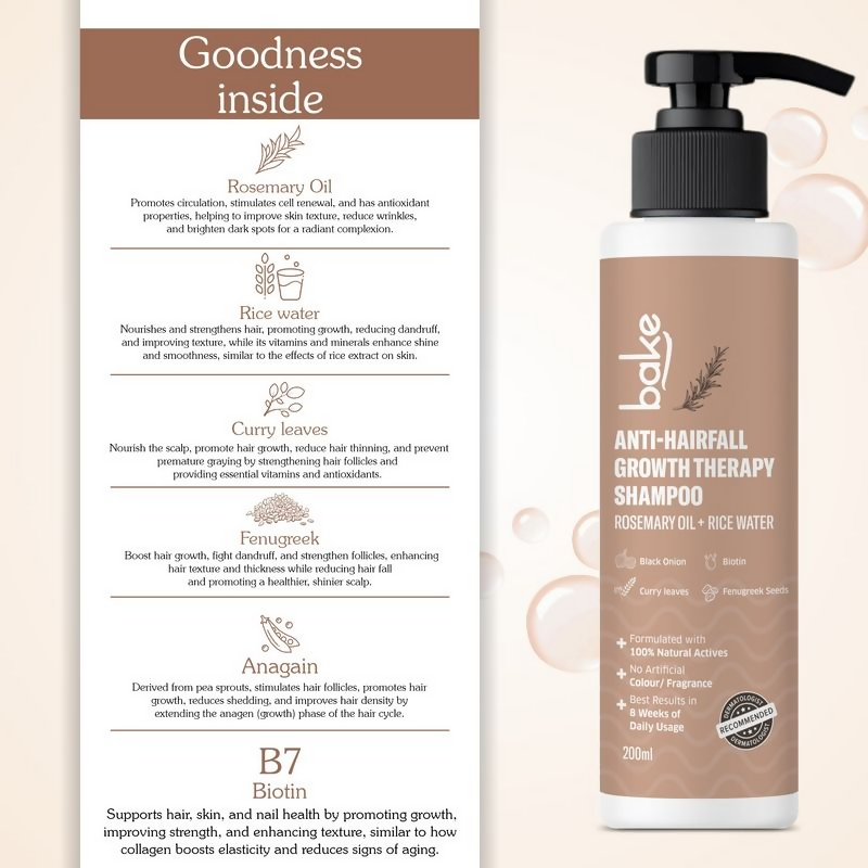 Bake Rosemary Anti Hair Fall Shampoo For Hair Fall Control & Hair Growth | Swadesiicart