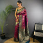 Joban Fashion Navy Blue Butti Banarasi Silk Sarees | Swadesiicart