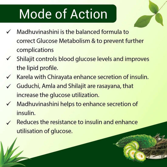 Uma Ayurveda Madhuvinashini Tablets - Swadesiicart