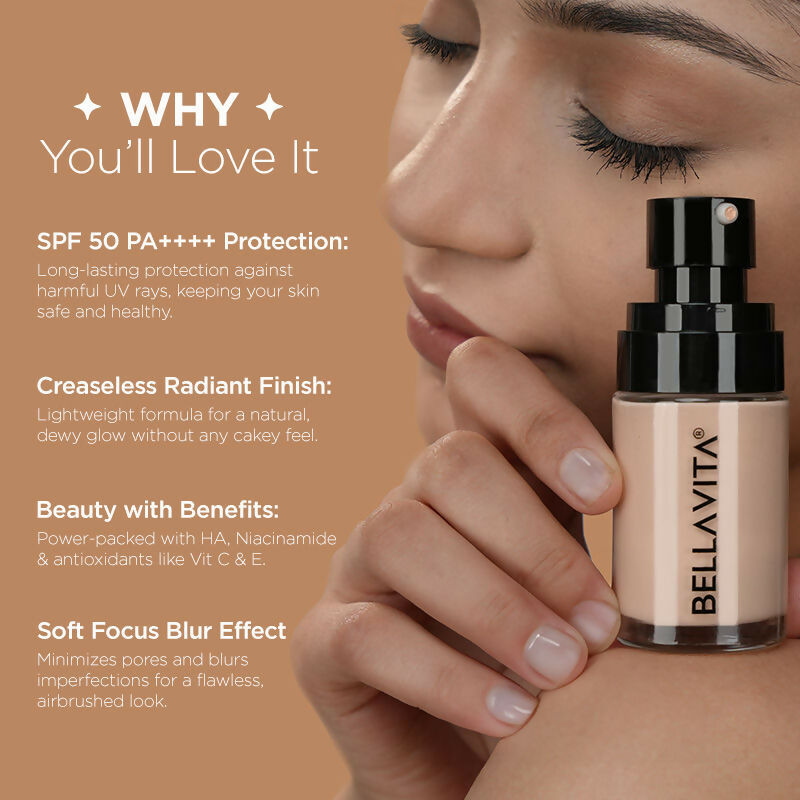Bella Vita Organic Hydmatte Fx - Airbrush Liquid Foundation - Warm Nude