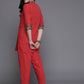 Ahalyaa Women's Traditional Wear Co-ods - Red - Swadesiicart