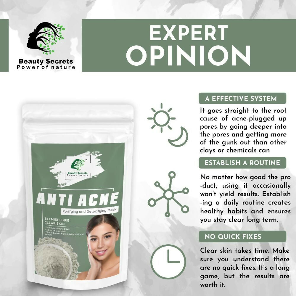 Beauty Secrets Anti Acne Face Mask - Swadesiicart