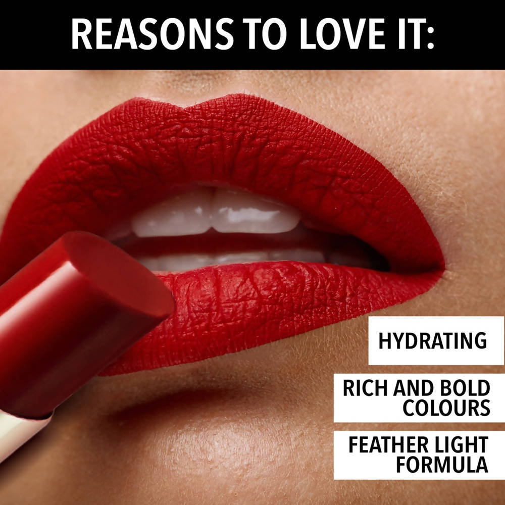 Blue Heaven Powder Matte Lipstick Ruby Glow