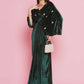 Women Republic Green Velvet Hand Embellished Gown | Swadesiicart