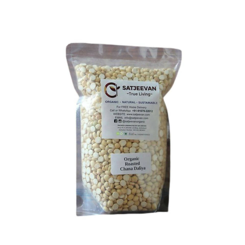 Satjeevan Organic Roasted Chana Daliya - Swadesiicart