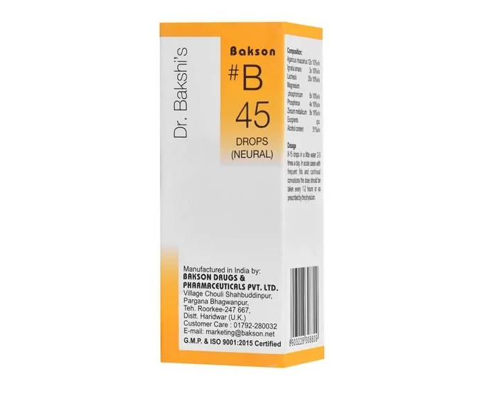 Bakson's Homeopathy B45 Drops | Swadesiicart