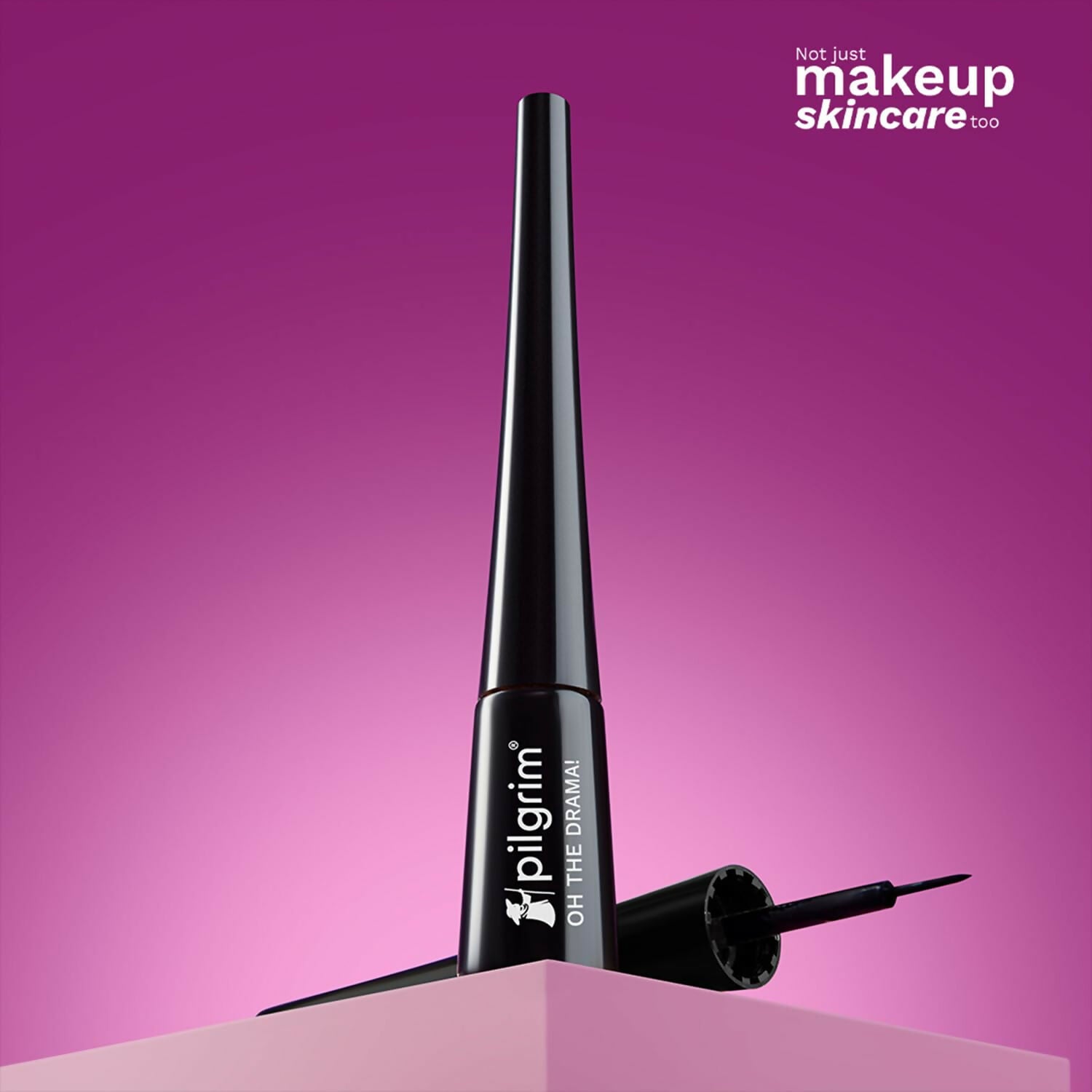 Pilgrim Metallic Eyeliner Black Scandal, Long Lasting & Smudge Proof Enriched With Argan Oil - Swadesiicart