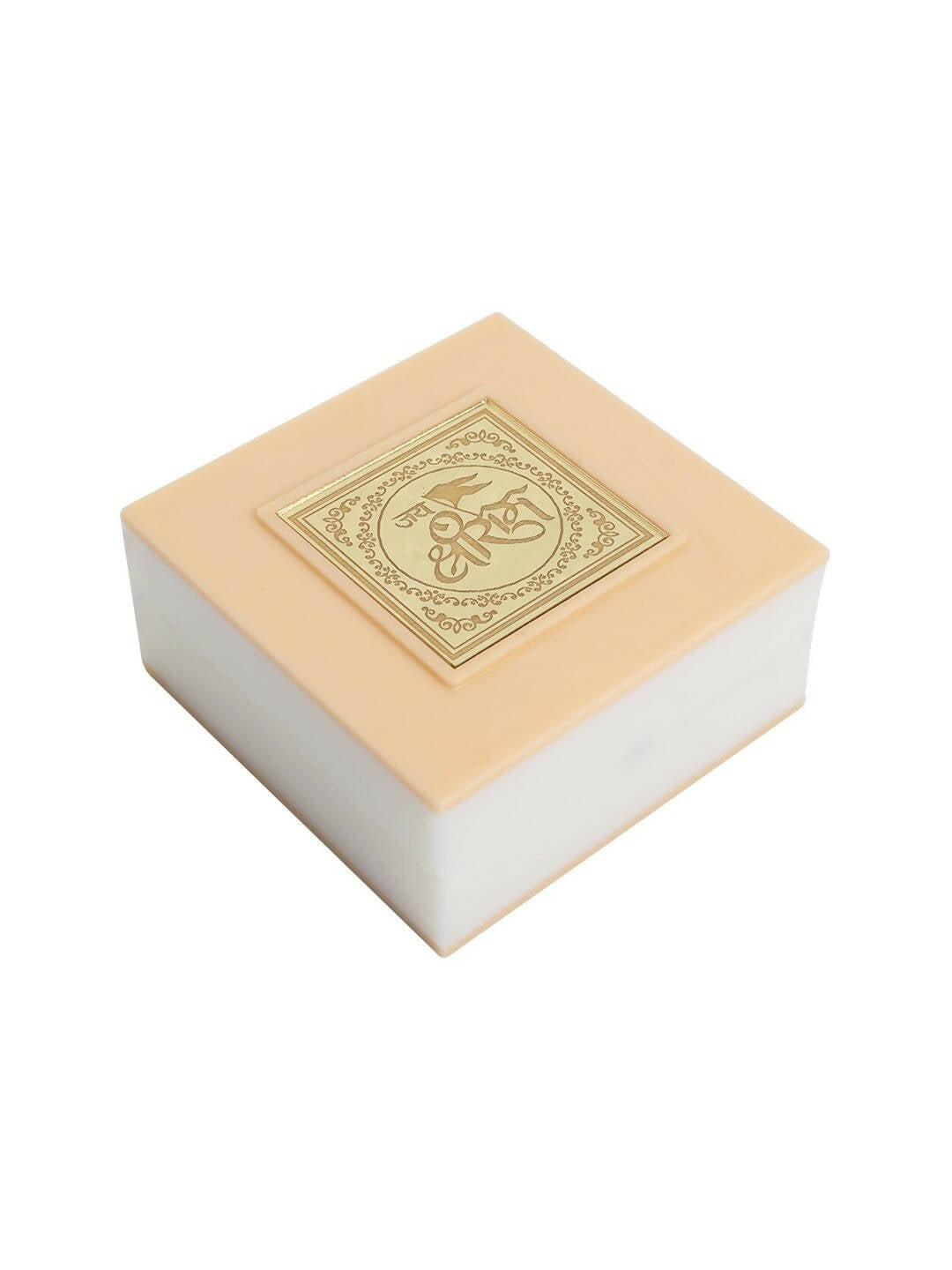 Golden Peacock White 24 CT Gold Polished Ram Darbar Prayer Box | Swadesiicart