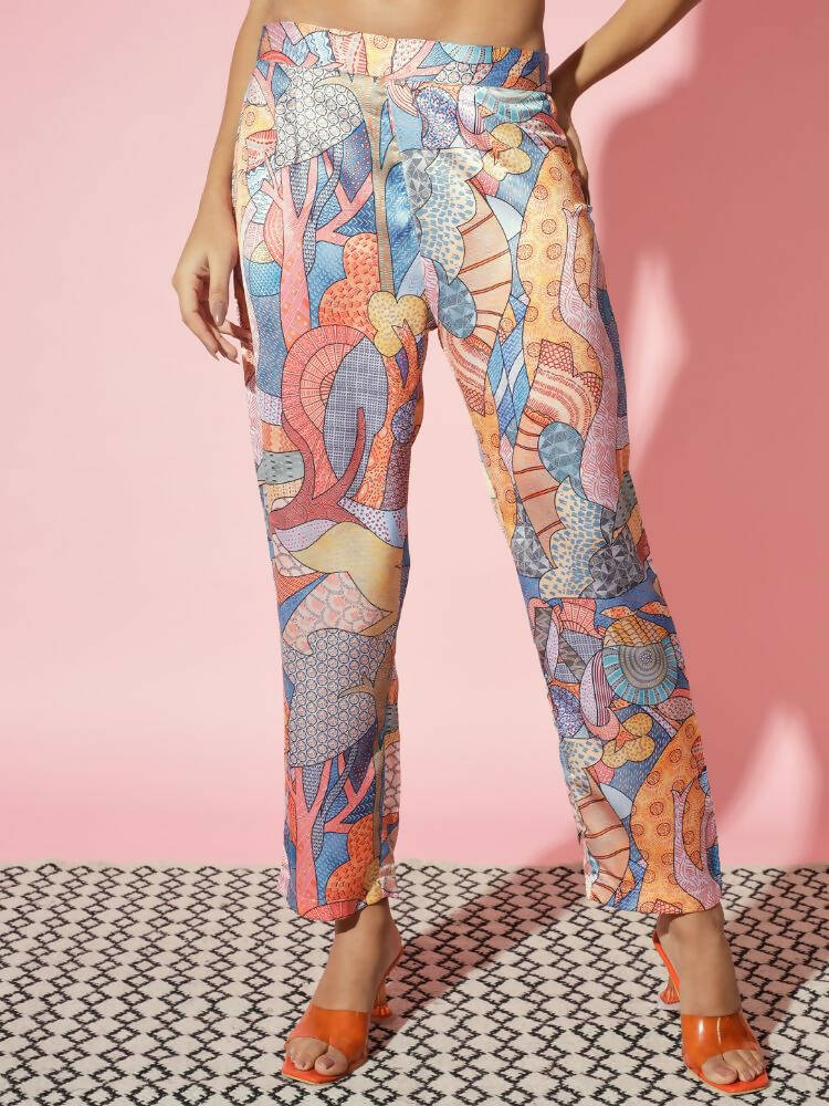Myshka Multi Printed Women Bling & Sparkly Co-Ords - Swadesiicart