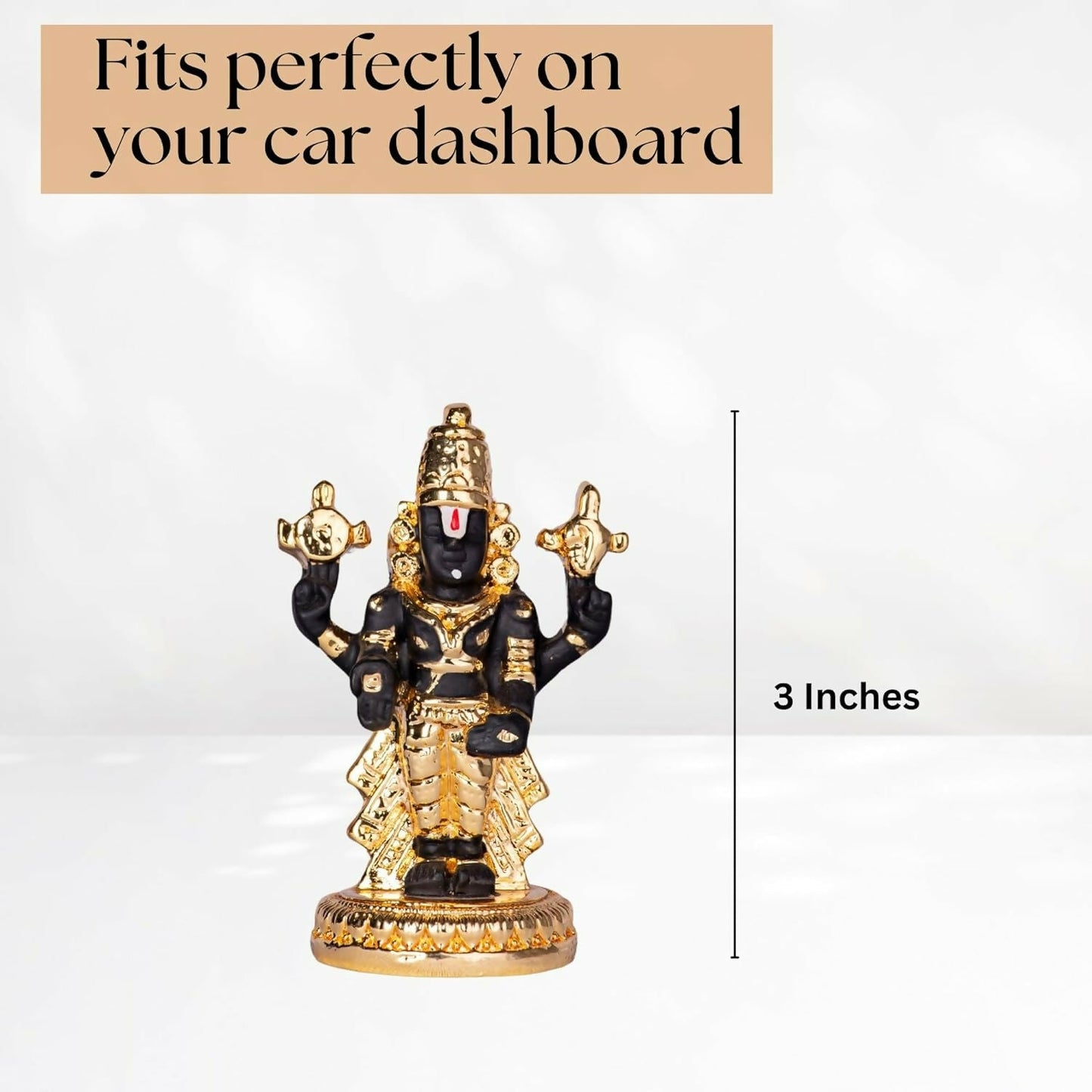 House Of Wemy Gold-Polished Premium Balaji Statue - Swadesiicart