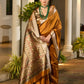 Vishnu Weaves Women's Yellow Soft Tussar Silk Printed Saree with Blouse - Swadesiicart