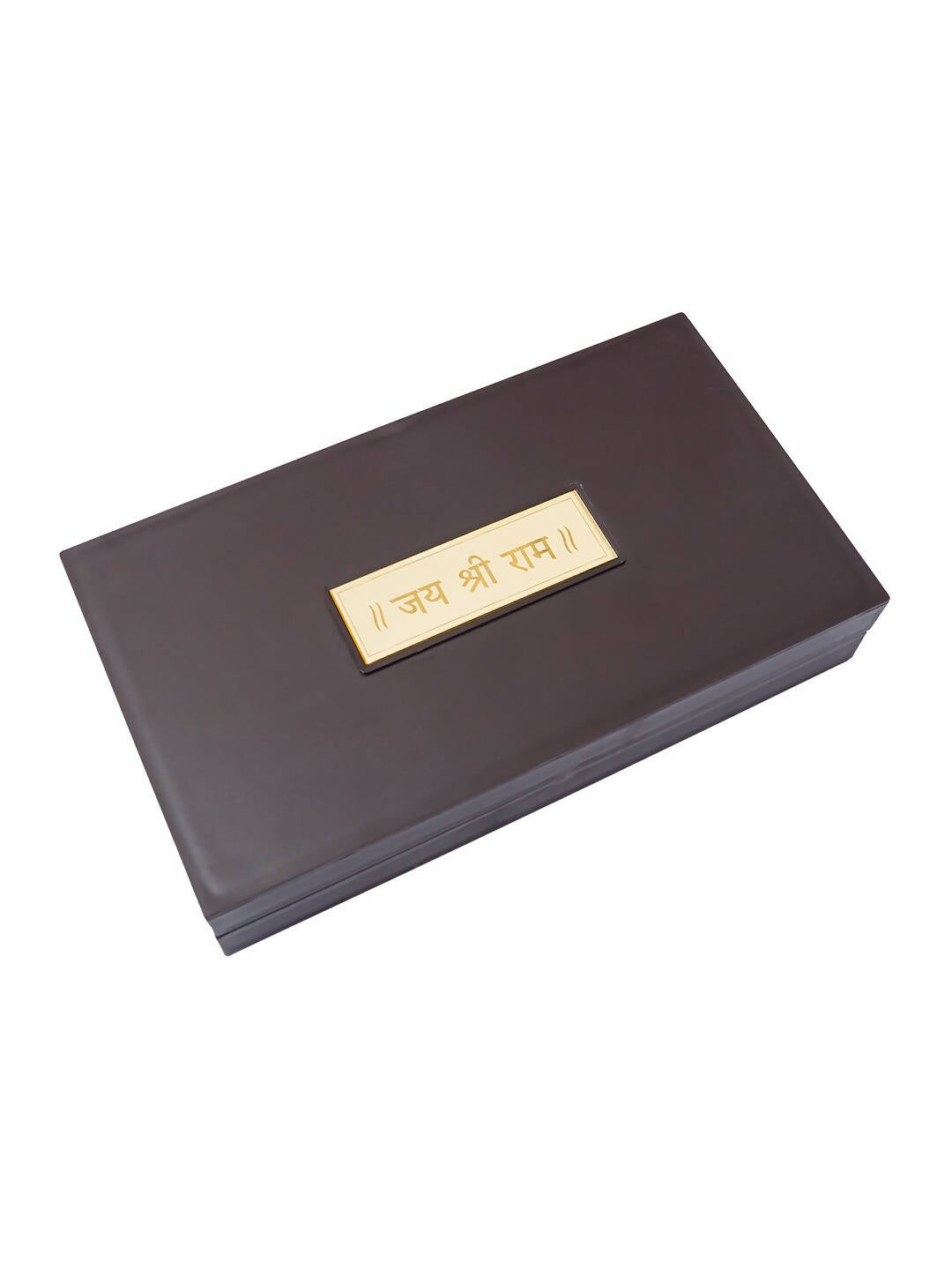 Golden Peacock 24 Ct Gold-Polished & Brown Ram Darbaar Pooja Box | Swadesiicart