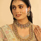 Nuyug 18K Gold Plated Estele Gold Tone Beaded Long Necklace Set | Swadesiicart