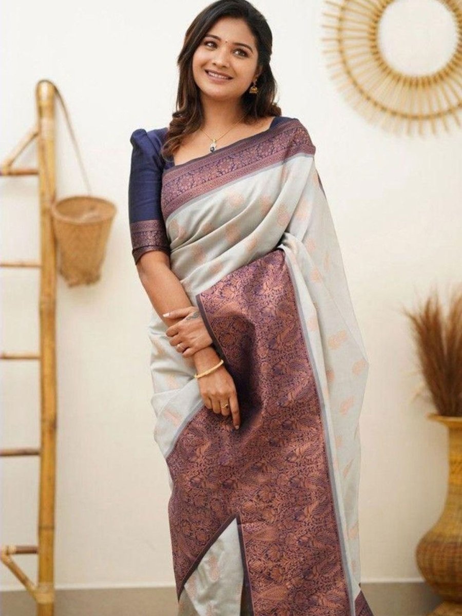 Anouk Woven Design Zari Banarasi Saree | Swadesiicart