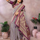 Aastha Fashion Grey Kalamkari Silk Weaving Saree